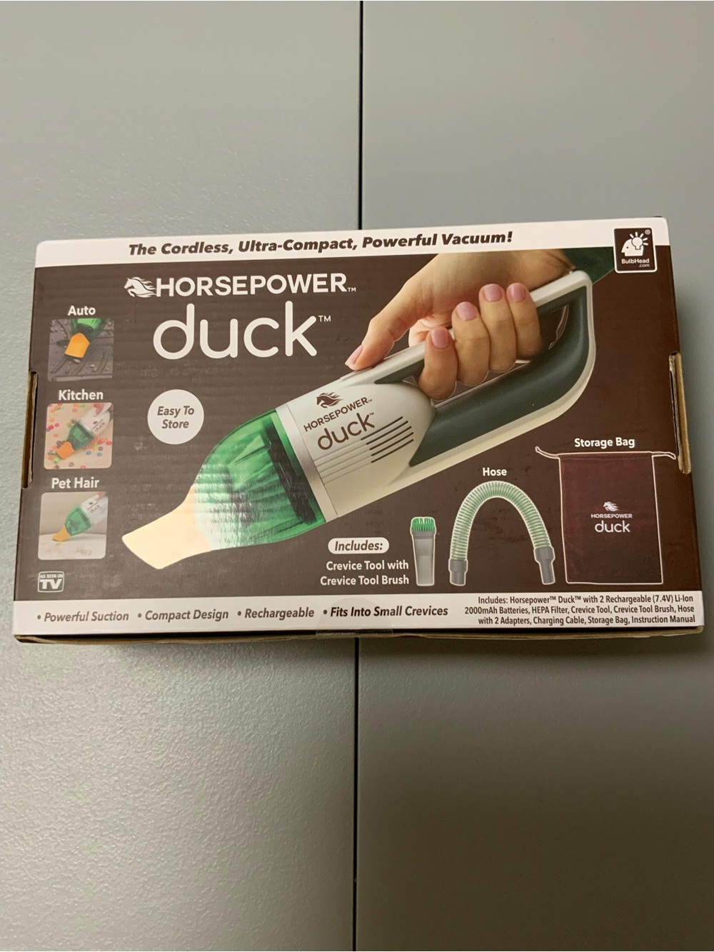 Cordless Handheld Vacuum Cleaner - Green and White